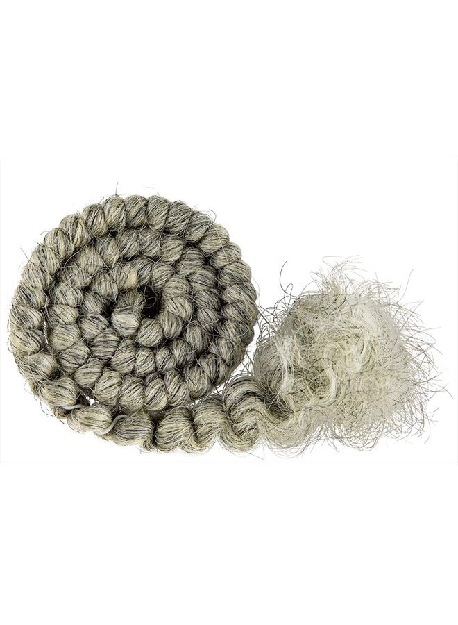 mehron Makeup Crepe Hair 12-inch Braid (Light Grey) - Image 3