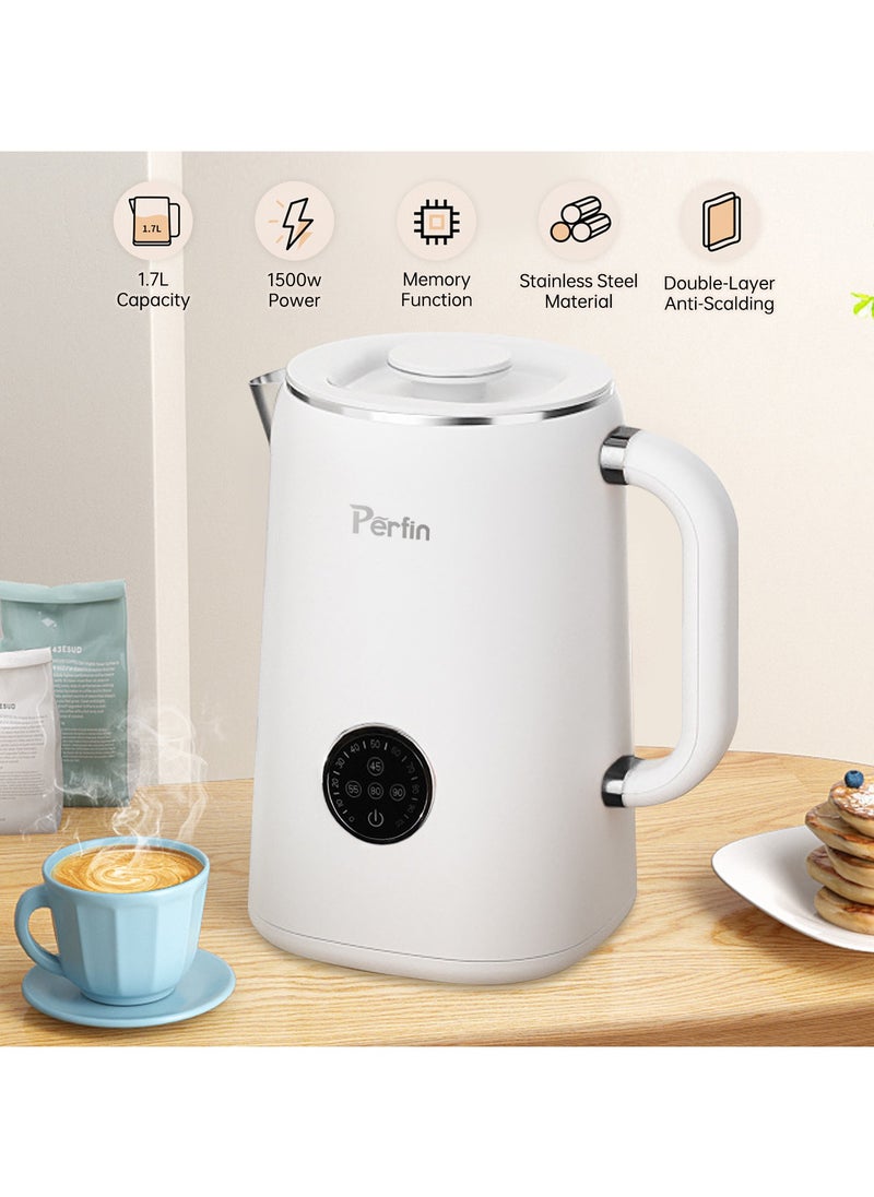 Perfin Electric Kettle 1.7L 1500W Water Kettle with 6 Preset Temperature Options for Tea& Coffee Kettle, Stainless Steel Inner, 16H Keep Warm Function, LED Touch Screen Water Heater Boiler for Home Office  - Image 2