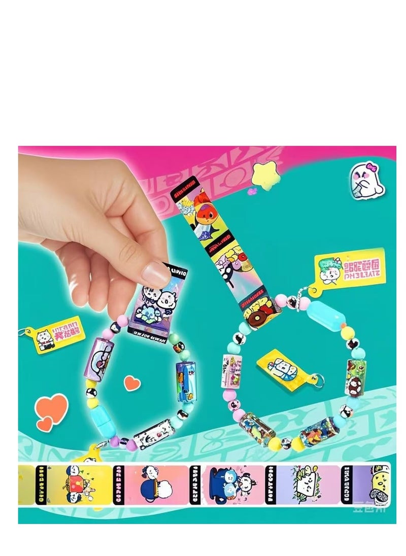 Stickier Rolls Stickiker Bands, Wearable & Shareable Sticker Bracelet Set with 120 Mini Stickers, Assorted Colors & Styles Creative Fun for Kids, Teens, Collectors  - Image 4