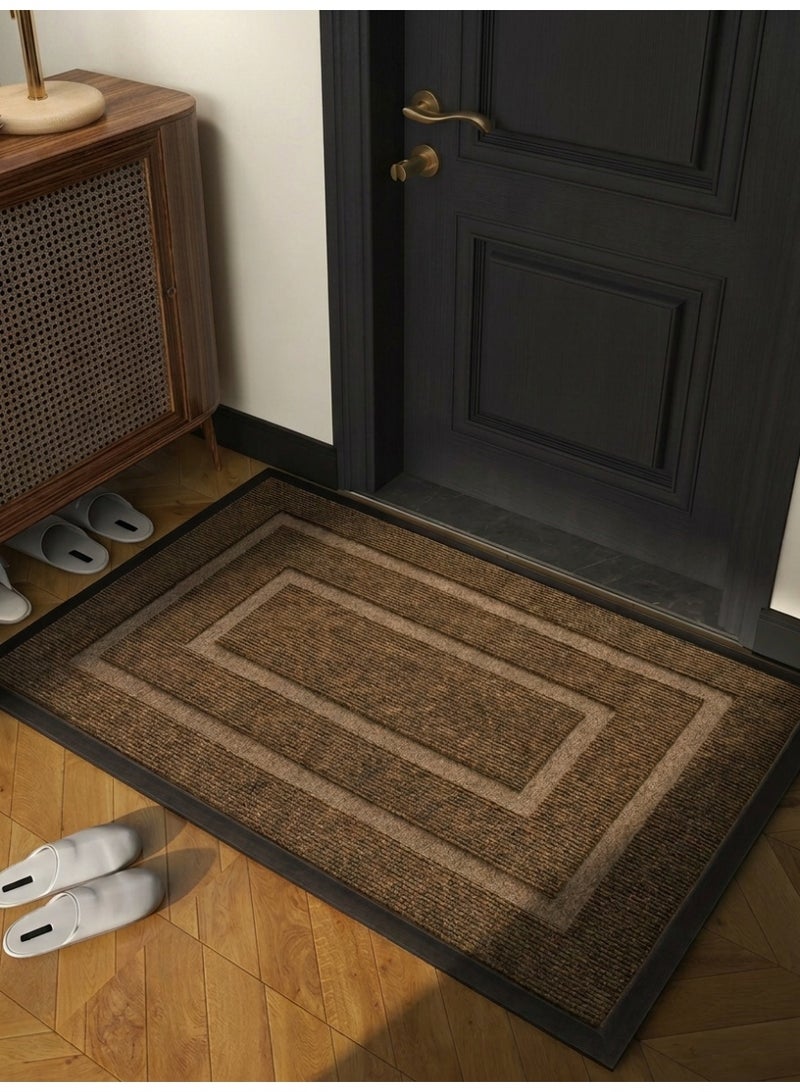 uoobox Large Front Door Mat Outside Entrance Indoor Doormat, 90 x 60cm Outdoor Mats, Outdoor Door Mats For Outside Entry, Indoor Rugs for Entryway, Home Decor, Sturdy Natural Rubber Entry Mat, Brown - Image 1