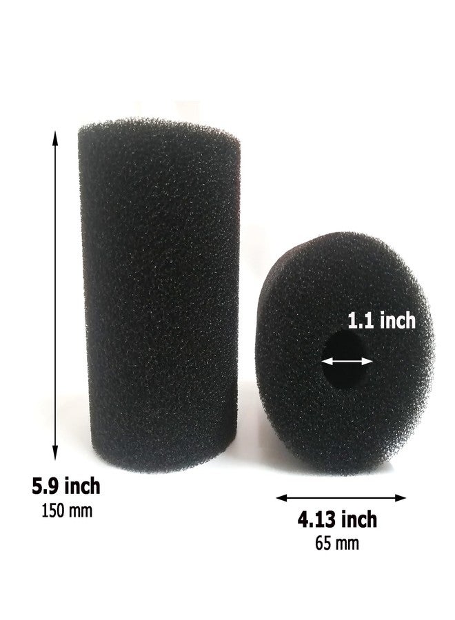 Qzbhct 2 Pack Foam Filter Sponges for Canister Filters for Aquaclear 70/110 Filters X-Large Overflow Filter Box Intake Round Pre-Filter 5.91" x 4.13" - Image 2