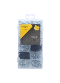 HONEYBEE 565-Piece Nails Kit Black and Silver 13.2 x 3.233 x 23.4 cm ZY6855  - Image 1