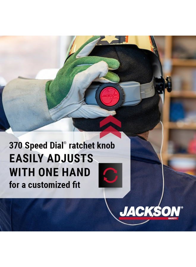 Jackson Safety خوذة لحام هكسل-100 فائقة الخفة مع فلتر تعتيم تلقائي رقمي متغير، نايلون، هالو إكس، نجوم وندوب، حجم عالمي، 46101 - Image 4