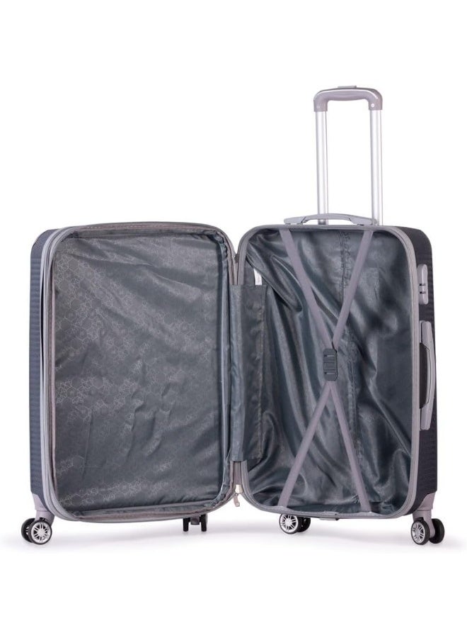 Complete 3-piece luggage set – hard, rust-resistant, and shockproof construction – dark blue color - Image 3