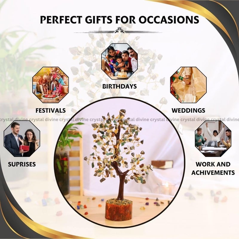Crystal Divine Money Magnet Crystal Tree Handmade Home Decor Items Bonsai Showpiece Vastu Gift Decoration Hall Healing Crystals Gifts 6 Cm 26 Cm - Image 3