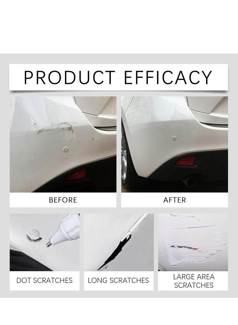 Homonth Touch Up Paint for Cars, Automotive Paint, 2 in 1 Car Touch Up Paint Erase Car Scratches Pen for Vehicles, Quick & Easy to Repair Universal Car Paint (Silver) - Image 2
