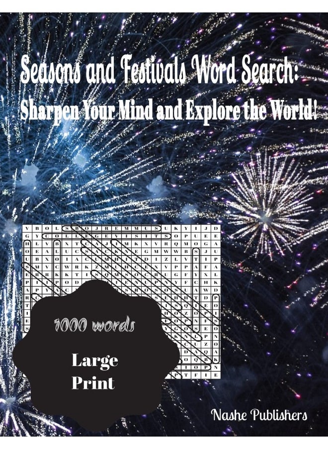 Seasons and Festivals Word Search: Sharpen Your Mind and Explore the World!: large print word search puzzles, 1000 words, solutions included with unique graphics  - Image 1