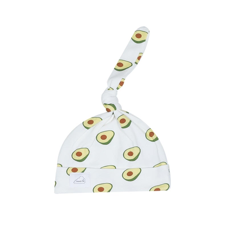 Masilo Masilo Organic Cotton Welcome Baby Bundle - Top/Pant/Top Knot Cap/Receiving Blanket/Unisex, 3-6 Months, Avocado-Grey - Image 5