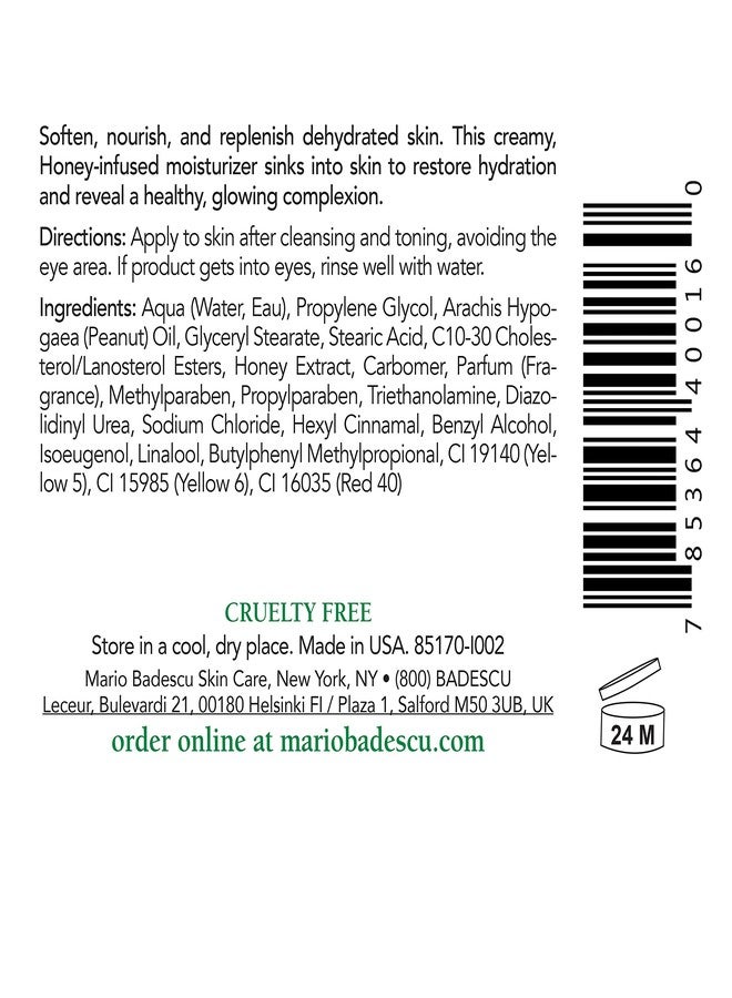 Mario Badescu Honey Face Moisturizer for Women and Men, Ideal Facial Moisturizer for Combination, Dry or Sensitive Skin, Honey-Infused Moisturizer Face Cream, 2 Fl Oz - Image 2