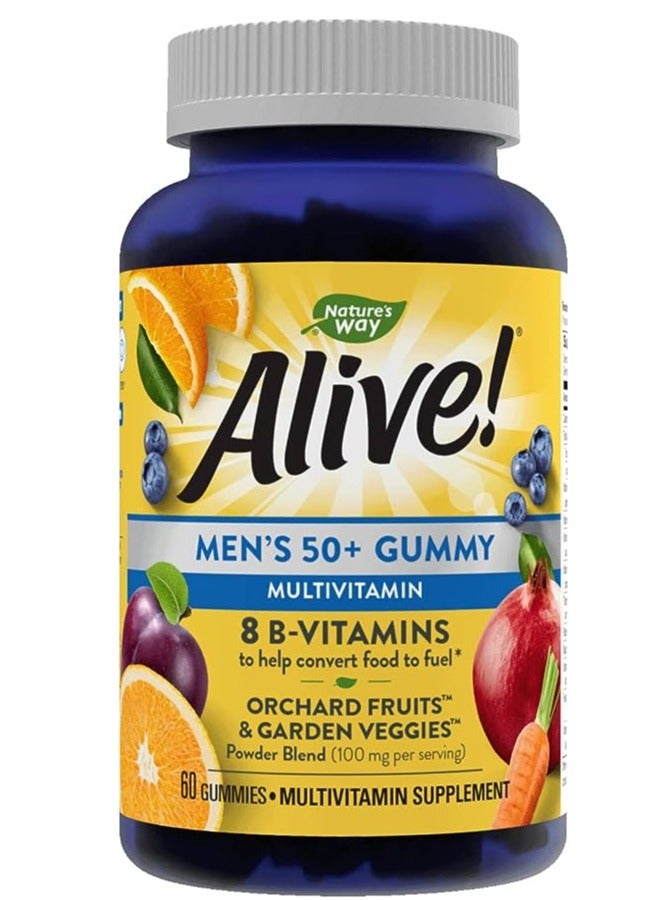 Alive Men’s 50+ Daily Multivitamins Gummies pack of 60's - Image 1