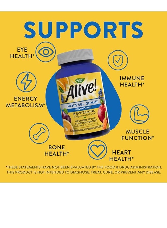 Alive Men’s 50+ Daily Multivitamins Gummies pack of 60's - Image 3