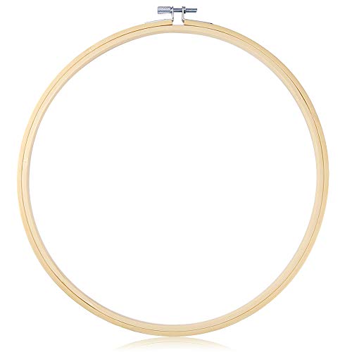 Caydo 12 Inch Embroidery Hoop Circle Cross Stitch Hoop Ring for Art Craft Handy Sewing - Image 1