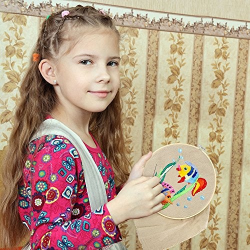 Caydo 12 Inch Embroidery Hoop Circle Cross Stitch Hoop Ring for Art Craft Handy Sewing - Image 5