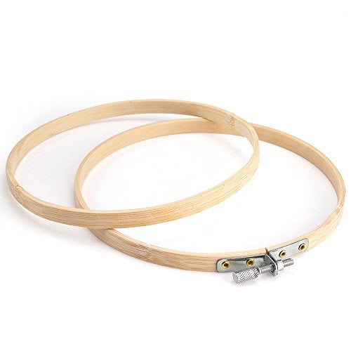 Caydo 12 Inch Embroidery Hoop Circle Cross Stitch Hoop Ring for Art Craft Handy Sewing - Image 2