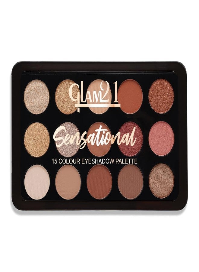 جلام 21 باليت ظلال العيون الرائعة من Glam21 | 15 لونًا | أصباغ فائقة النعومة | ظلال عيون دخانية | تدوم طويلًا | 14 غرام - 02 - Image 4