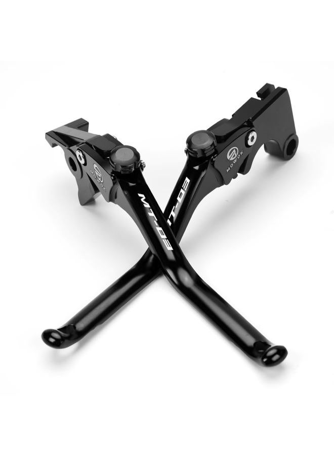 MOWOK Motorcycle CNC Brake Clutch Levers Fit for Yamaha MT03 MT-03 2015 2016 2017 2018 2019 2020 2021 2022 2023 (Black) - Image 3