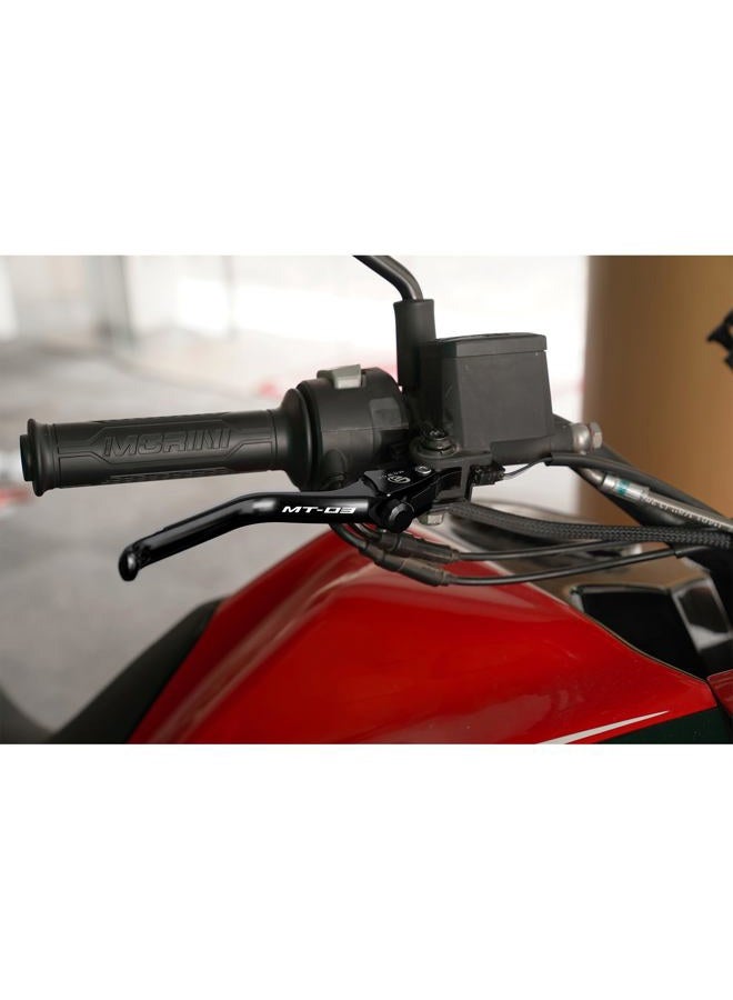 MOWOK Motorcycle CNC Brake Clutch Levers Fit for Yamaha MT03 MT-03 2015 2016 2017 2018 2019 2020 2021 2022 2023 (Black) - Image 2