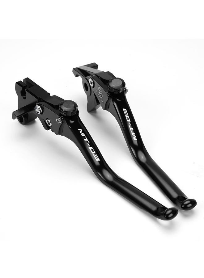 MOWOK Motorcycle CNC Brake Clutch Levers Fit for Yamaha MT03 MT-03 2015 2016 2017 2018 2019 2020 2021 2022 2023 (Black) - Image 1