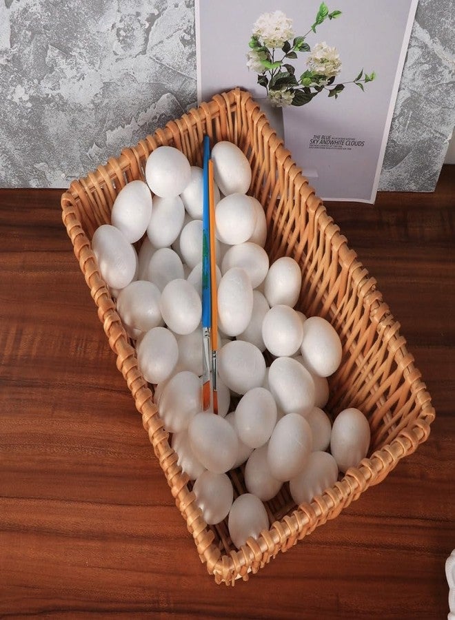 BESTOYARD 50Pcs 2-Inch DIY Foam Eggs, White Polystyrene Soild Eggs for Christmas Crafts, Spring Easter Painting, Arts, Projects, Smooth Painting School Projects - Image 3