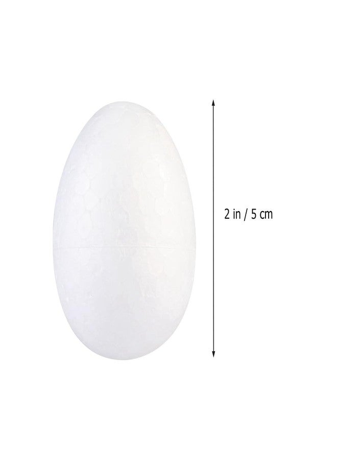 BESTOYARD 50Pcs 2-Inch DIY Foam Eggs, White Polystyrene Soild Eggs for Christmas Crafts, Spring Easter Painting, Arts, Projects, Smooth Painting School Projects - Image 2