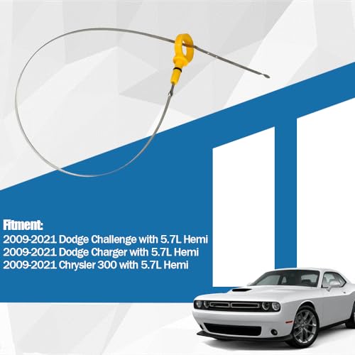 Automkt Engine Oil Dipstick Indicator Fits for 2009-2021 Dodge Challenge Charger Chrysler 300 5.7L Replaces ‎04792872AE 04792872AF 4792872AE 4792872AF - Image 2