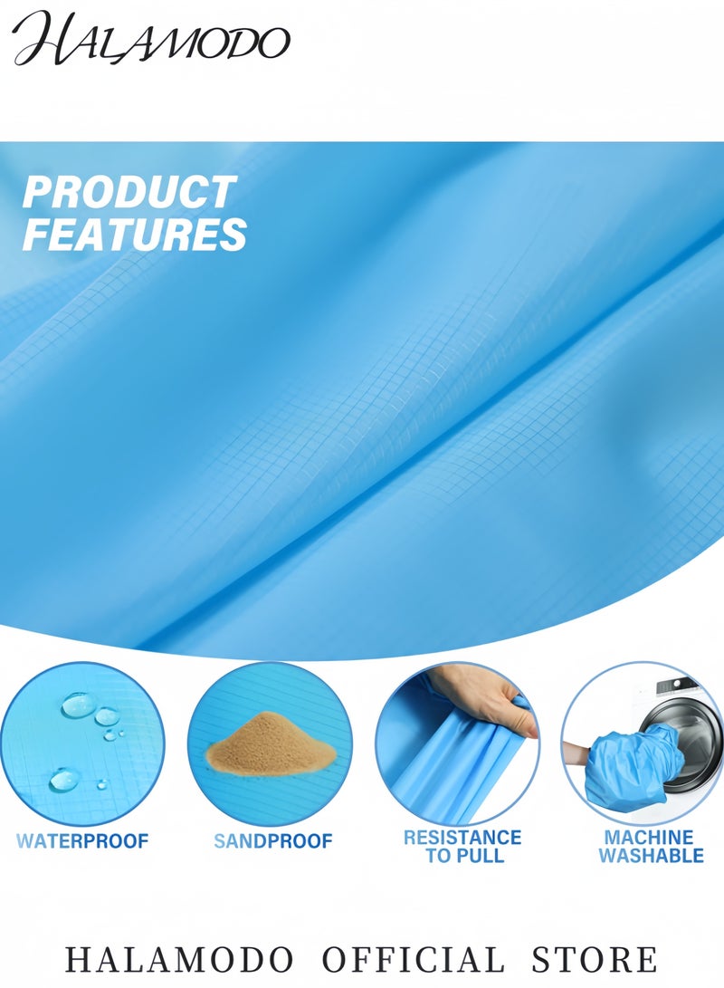 HALAMODO Beach Blanket Waterproof Sandproof Large Oversized Sand Free Beach Mat Portable Picnic Mat for Travel Camping Hiking Picnic Lightweight and Durable Family Water Resistant Mat  - Image 5