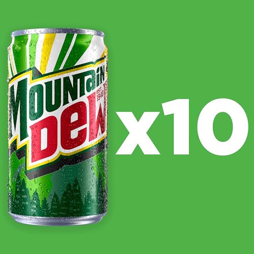 Mountain Dew Soda, Mini Cans, 7.5 Fl Oz (Pack of 10) - Image 2