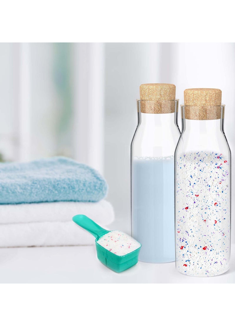 SYOSI Glass Carafe Bottles 1200ml Glass Bottles with Cork Lid Heat Resistant Cold Brew Tea Water Bottle Hot Cold Beverages Laundry Detergent Milk Juice Nuts Fruits StorageBottles - Image 4