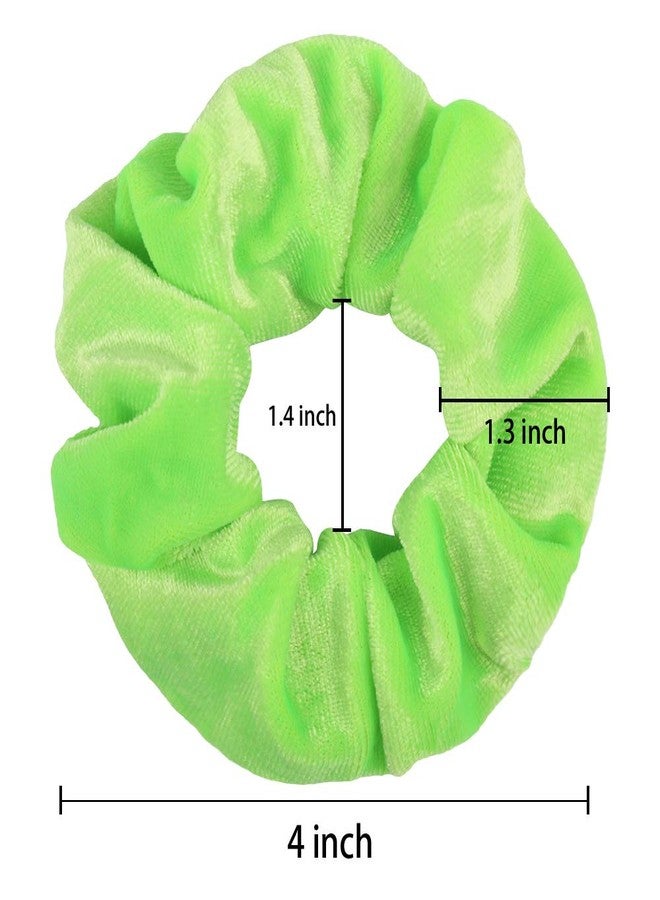 Didder 20 Pcs Hair Scrunchies Solid color Soft Scrunchies Hair Ties Green Velvet Scrunchy Elastics Bobbles Ropes Scrunchie Hair Bands for Women Girls - Image 2