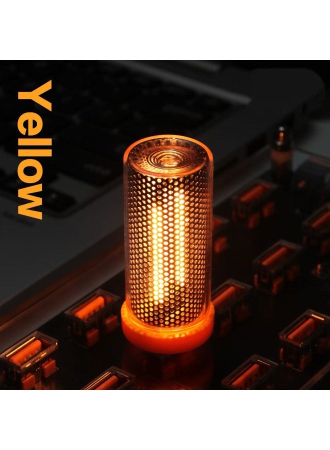syta Portable USB Vacuum Tube Shaped LED Light, Flicker-Free Ceramic Filament Lamp, Touch Control Dimmable Night Light, Warm u0026 Multi-Color Mood Lighting for Bedroom, Car Interior, Laptop u0026 Power Bank use - Image 1