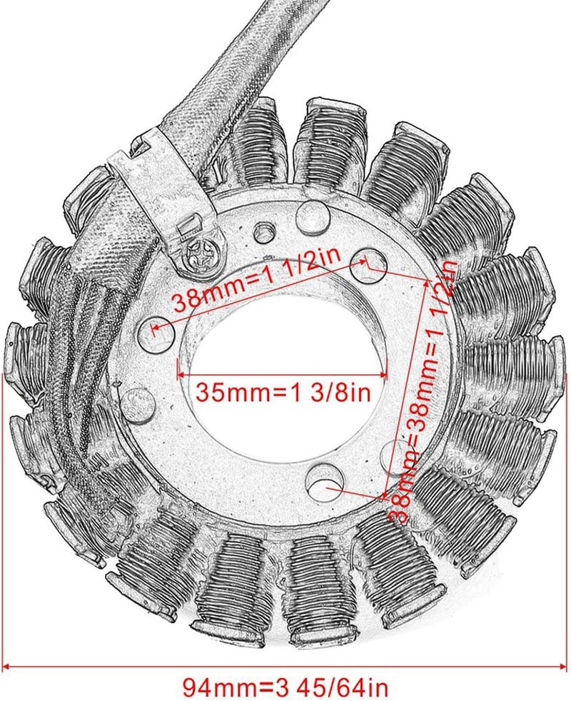 Wivplex Generator Stator Coil for CB 400 VTEC - Image 2