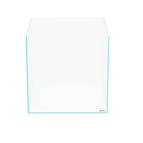 LANDEN 36C 11.5 Gallon Cube Rimless Low Iron Aquarium Tank,W14.2×D14.2×H14.2 in(36x36x36cm) 5mm Thickness with Nano Foam Leveling Mat Included - Image 1