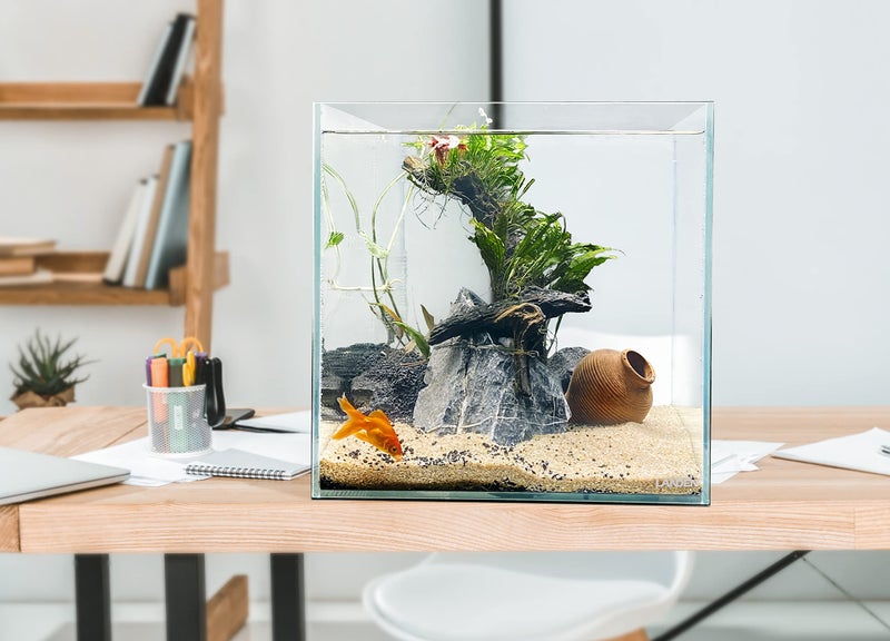 LANDEN 36C 11.5 Gallon Cube Rimless Low Iron Aquarium Tank,W14.2×D14.2×H14.2 in(36x36x36cm) 5mm Thickness with Nano Foam Leveling Mat Included - Image 3