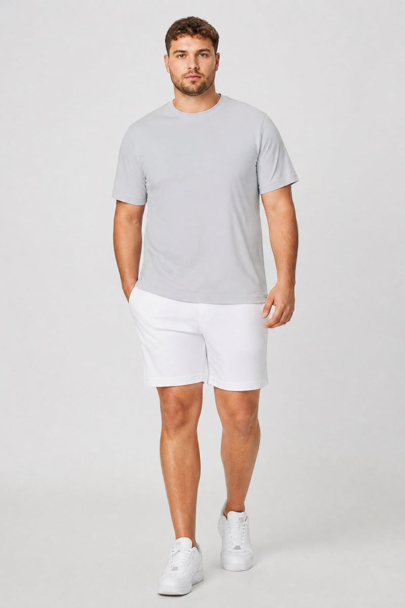 Gaiam Men Sportswear Fit Short Sleeve Training T-shirt, Light Grey - Image 4