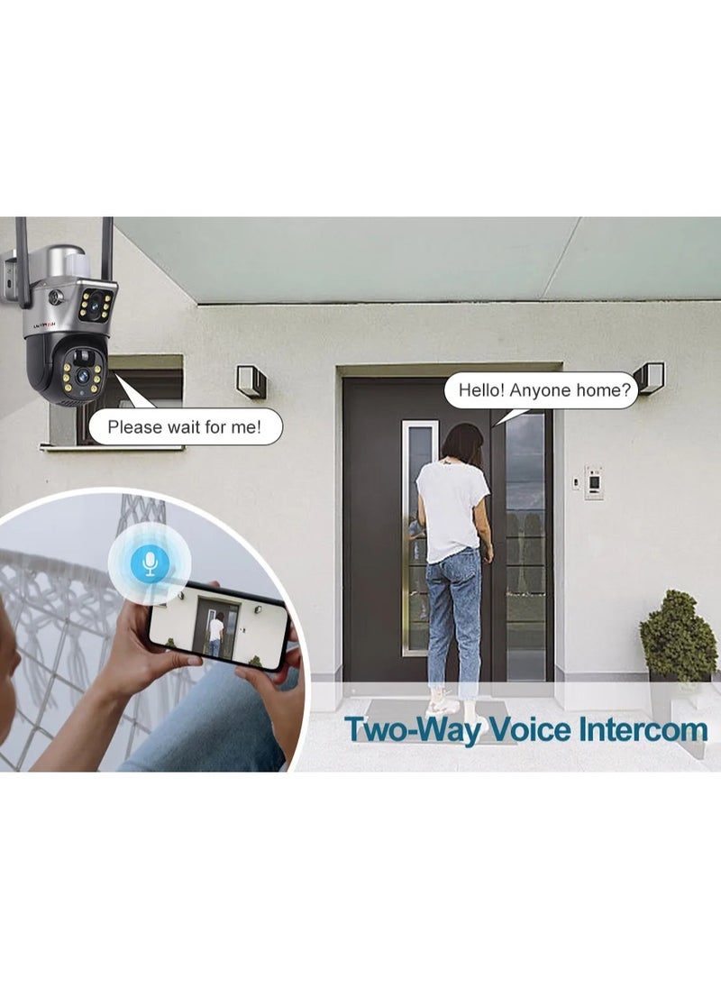 LS Vision - Dual Screen Solar Cell Phone 4G Surveillance Camera Solarcctv Night Vision Full Color HD WIFI - Image 1