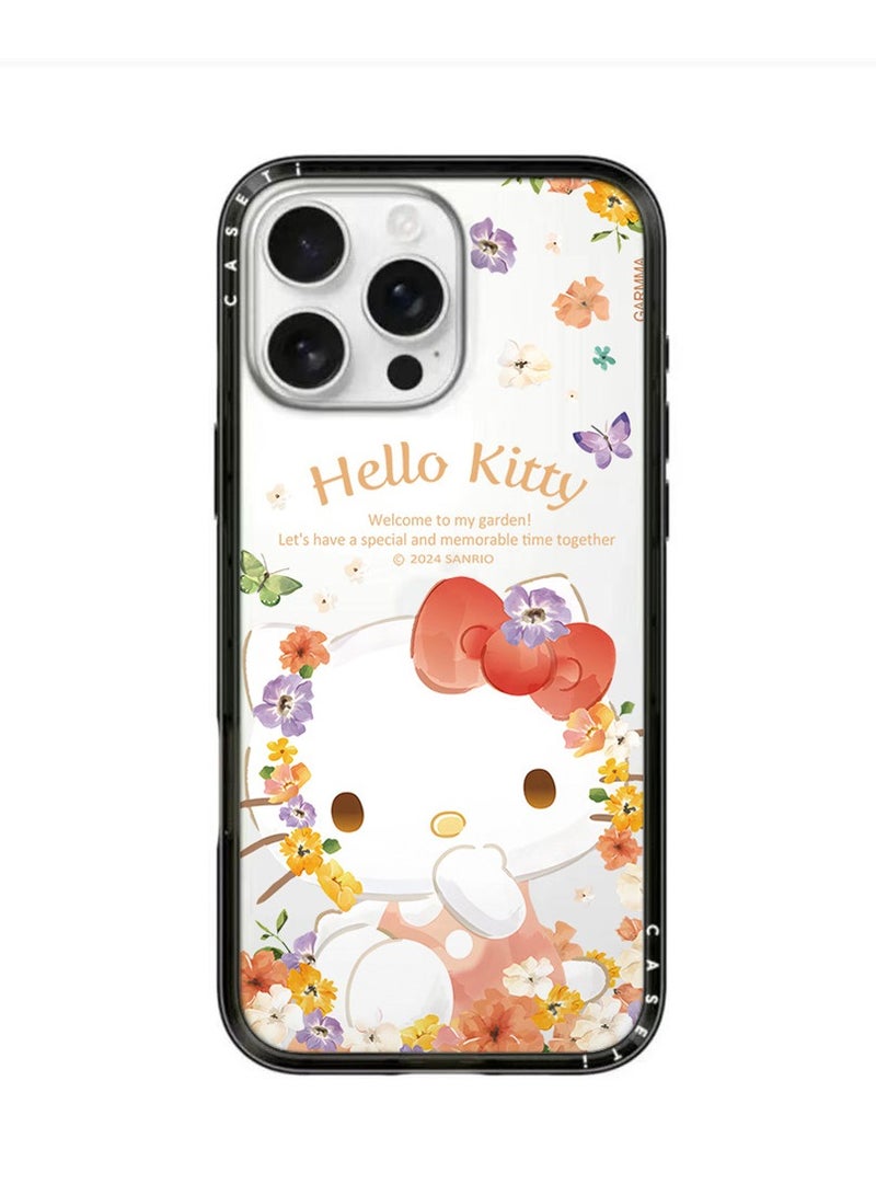 هالو كيتي الكرتون مرحبا كيتي هو مناسبة ل فون 16 بروماكس/16 برو حالة الهاتف المحمول ، كل مباراة لطيف مكافحة سقوط الهاتف المحمول الغطاء الواقي