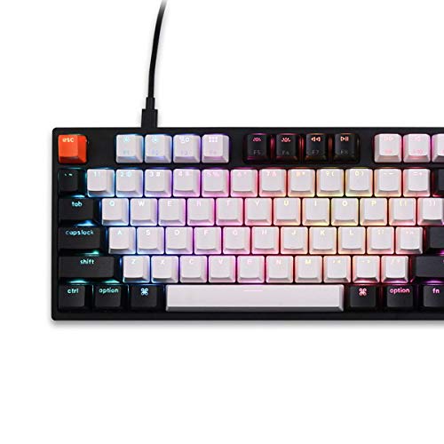 Keychron لوحة مفاتيح ميكانيكية سلكية بتخطيط ماك Keychron C1، مفتاح Gateron G Pro بني، 87 مفتاح بدون لوحة أرقام، أغطية مفاتيح ABS، لوحة مفاتيح للكمبيوتر المحمول Windows PC، إضاءة خلفية RGB، كابل USB-C نوع-C - Image 2
