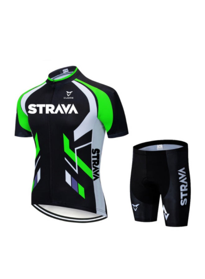 New Summer Strava Men's Bicycle Riding Suit Short Sleeve Suit Road Bike Breathable Bicycle Suit