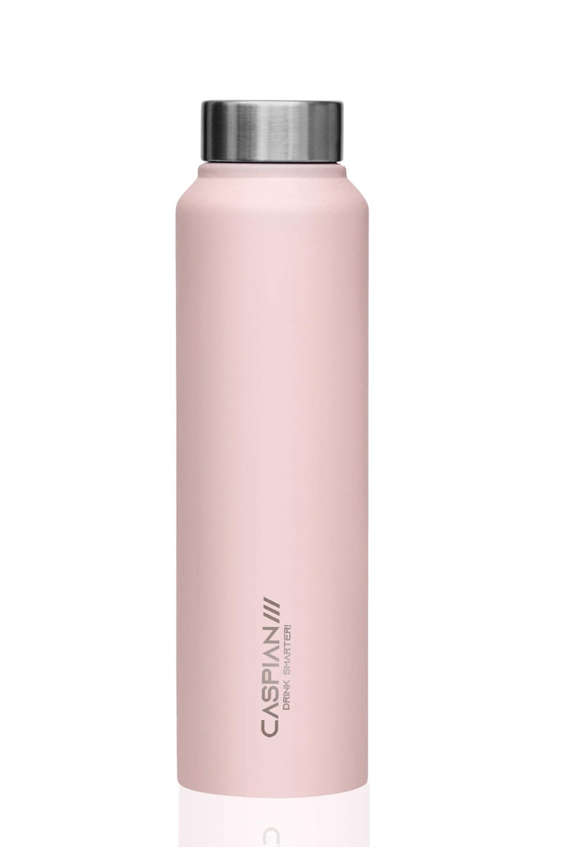 CASPIAN /// Astra Stainless Steel Water Bottle (Light Pink, 1 Litre, Set of 1)| Leak Proof Thunder for Fridge Home Office Travel School Kids Boys Girls Adults Sports Gym Yoga - Image 1