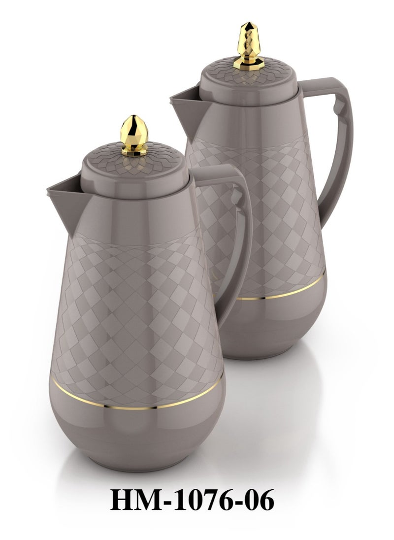 Home Master - Home Master Coffee And Tea Thermos Set 1 liter And 0.5 Liter High Quality Preserves Heat For 12 Hours - Image 1