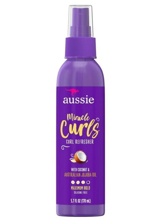 Aussie Miracle Curls Refresher Spray Gel With Coconut & Jojoba Oil 170 ML 