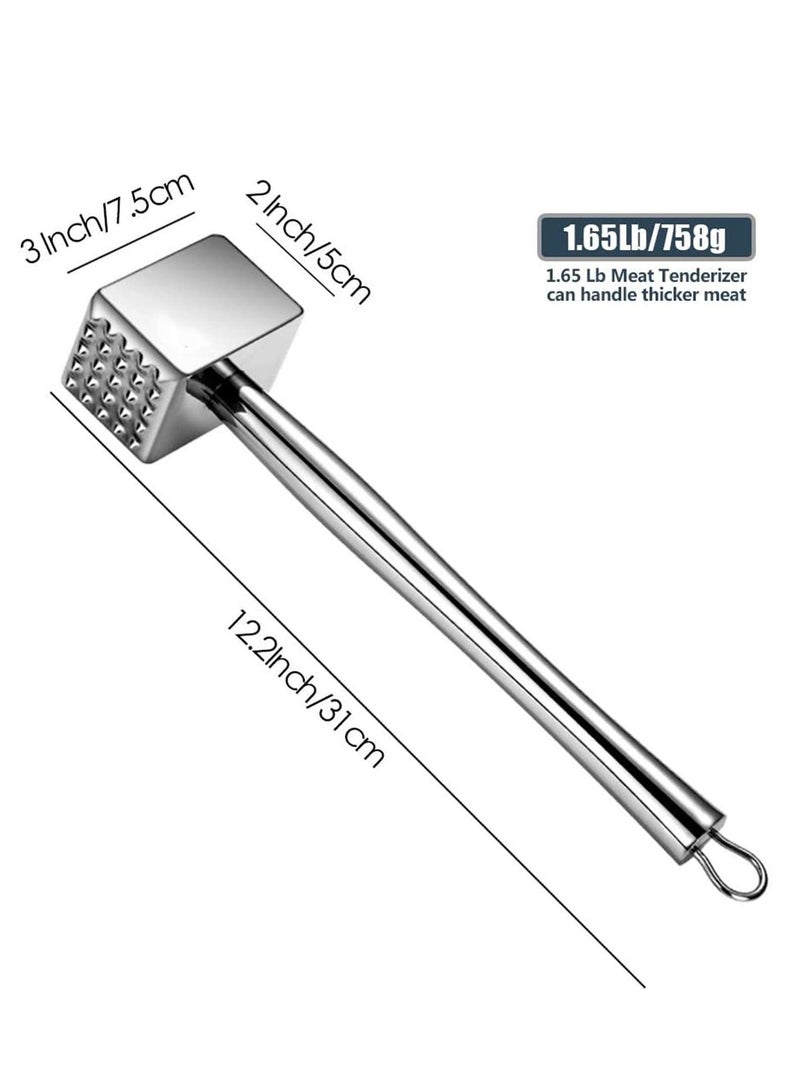 NIBEMINENT Meat Tenderizer 304 Stainless Steel Heavy Sturdy Mallet Pounder Hammer Tool Pound Veal Lamb Chicken Steak Beef Dishwasher Safe 1.65 Lb - Image 5