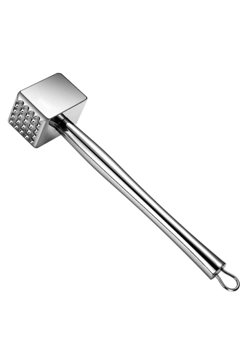 NIBEMINENT Meat Tenderizer 304 Stainless Steel Heavy Sturdy Mallet Pounder Hammer Tool Pound Veal Lamb Chicken Steak Beef Dishwasher Safe 1.65 Lb - Image 1