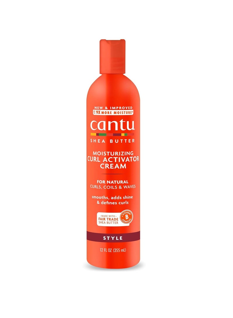 Cantu Moisturizing Curl Activator Cream 12 oz & Strengthening Treatment 6 oz Bundle for Natural Hair - Image 2