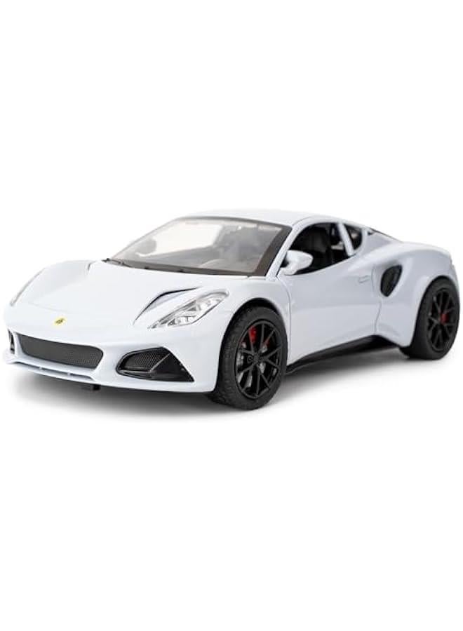 1/24 Lotus Emira Model Car, Zinc Alloy Pull Back Toy car with Sound and Light for Kids Boy Girl Gift(Gray)  - Image 1