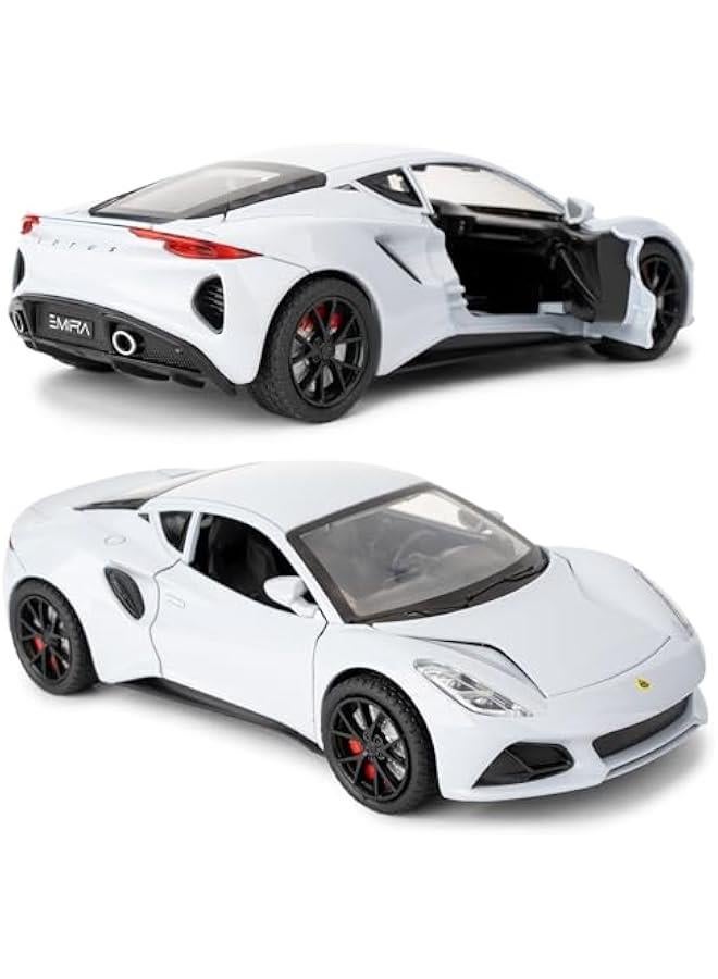 1/24 Lotus Emira Model Car, Zinc Alloy Pull Back Toy car with Sound and Light for Kids Boy Girl Gift(Gray)  - Image 5
