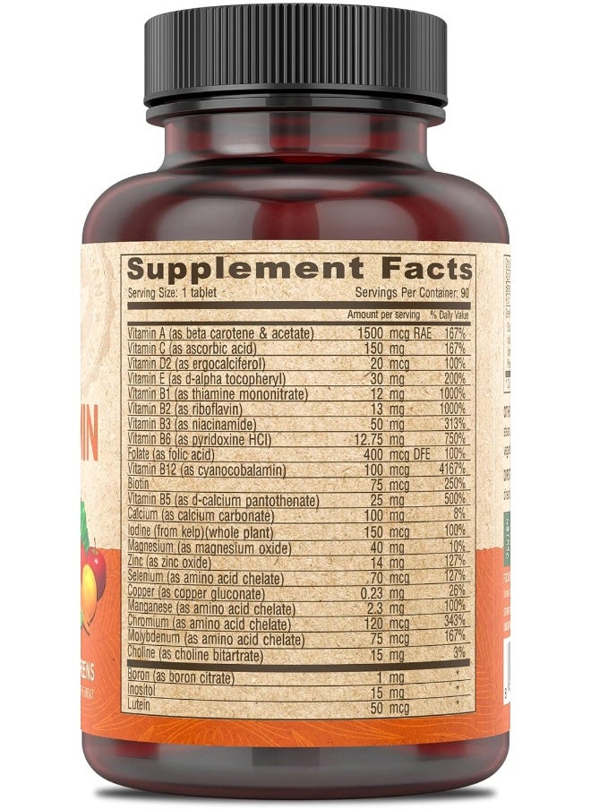 Deva Deva Vegan Multivitamin And Mineral Supplement With Iron Free 90 Tablets  - Image 2