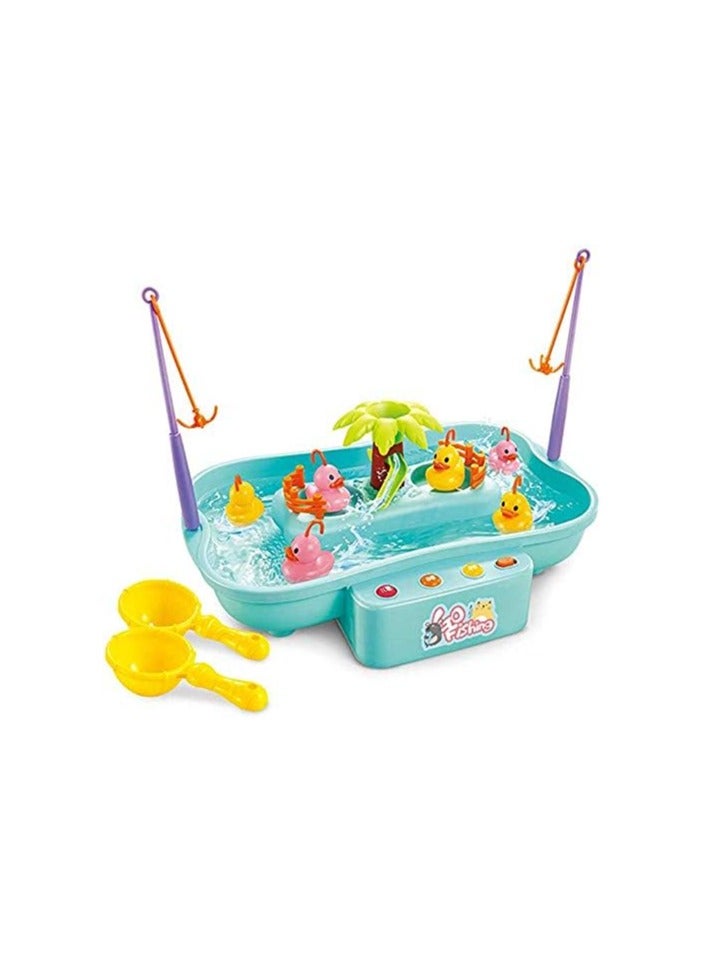 BLOOMING TIME Electric Water Cycle Music Light Fishing Toys, Fun for Toddlers and Kids - Image 1