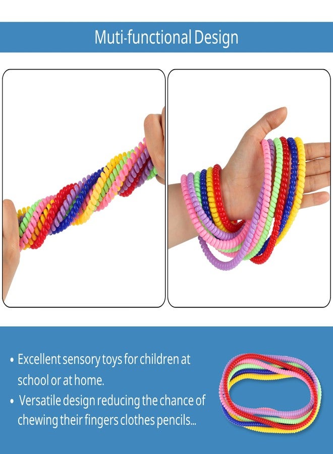Sallurna 6 Pack Stretchy Coil Necklaces for Kids with Autism ADHD SPD, Oral Motor Aids Toys Reduce Fidgeting Toys for Kids, Teens - Image 2