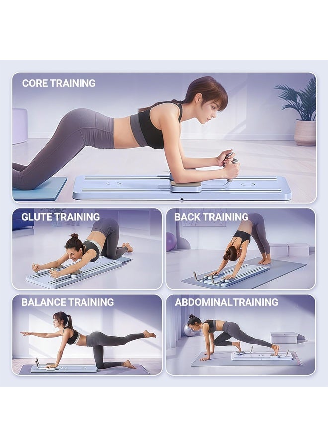 DUNISO Pilates Reformer Set,Abdominal Board,Multi-Purpose Foldable Pilates Reformer Board,High Strength Pilates Equipment Portable Fitness Board For Home Women Men - Image 3